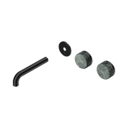 Serenity Wall Basin 160mm Offspout + Verde Alpi Handle Matte Black gallery detail image