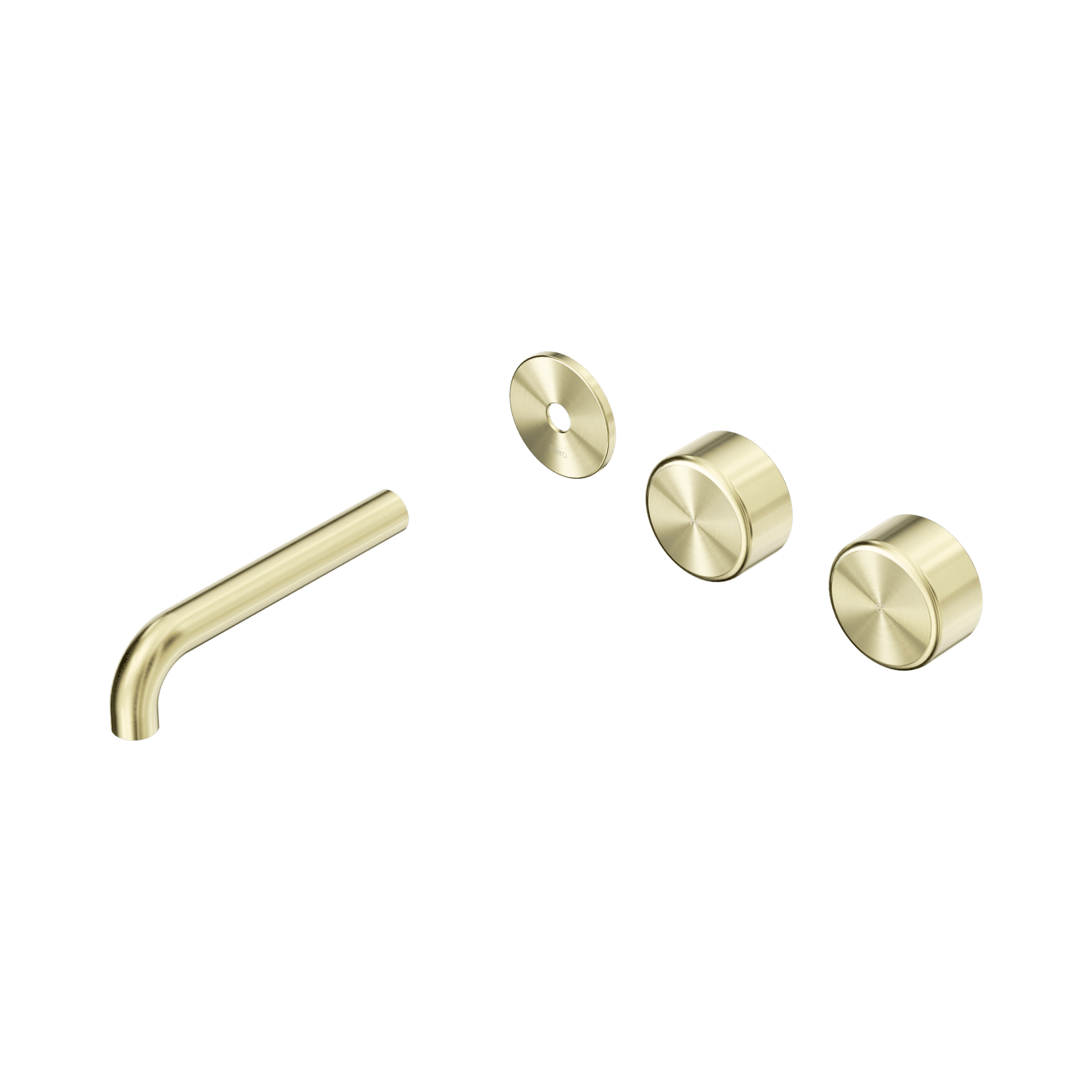 Serenity Wall Basin 160mm Offspout + Metal Handle Brushed Gold gallery detail image