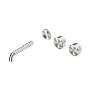 Serenity Wall Basin 160mm Offspout + Metal Handle Brushed Nickel gallery detail image