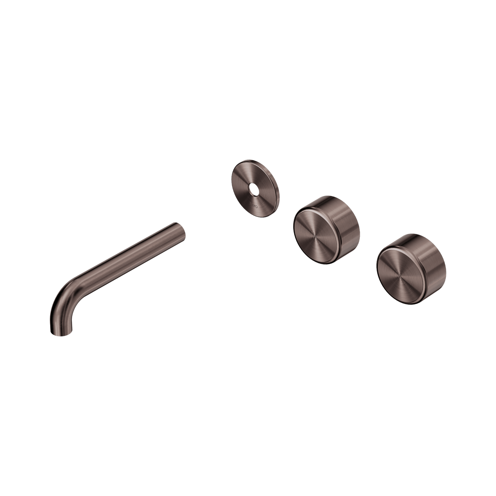 Serenity Wall Basin 160mm Offspout + Metal Handle Brushed Bronze gallery detail image