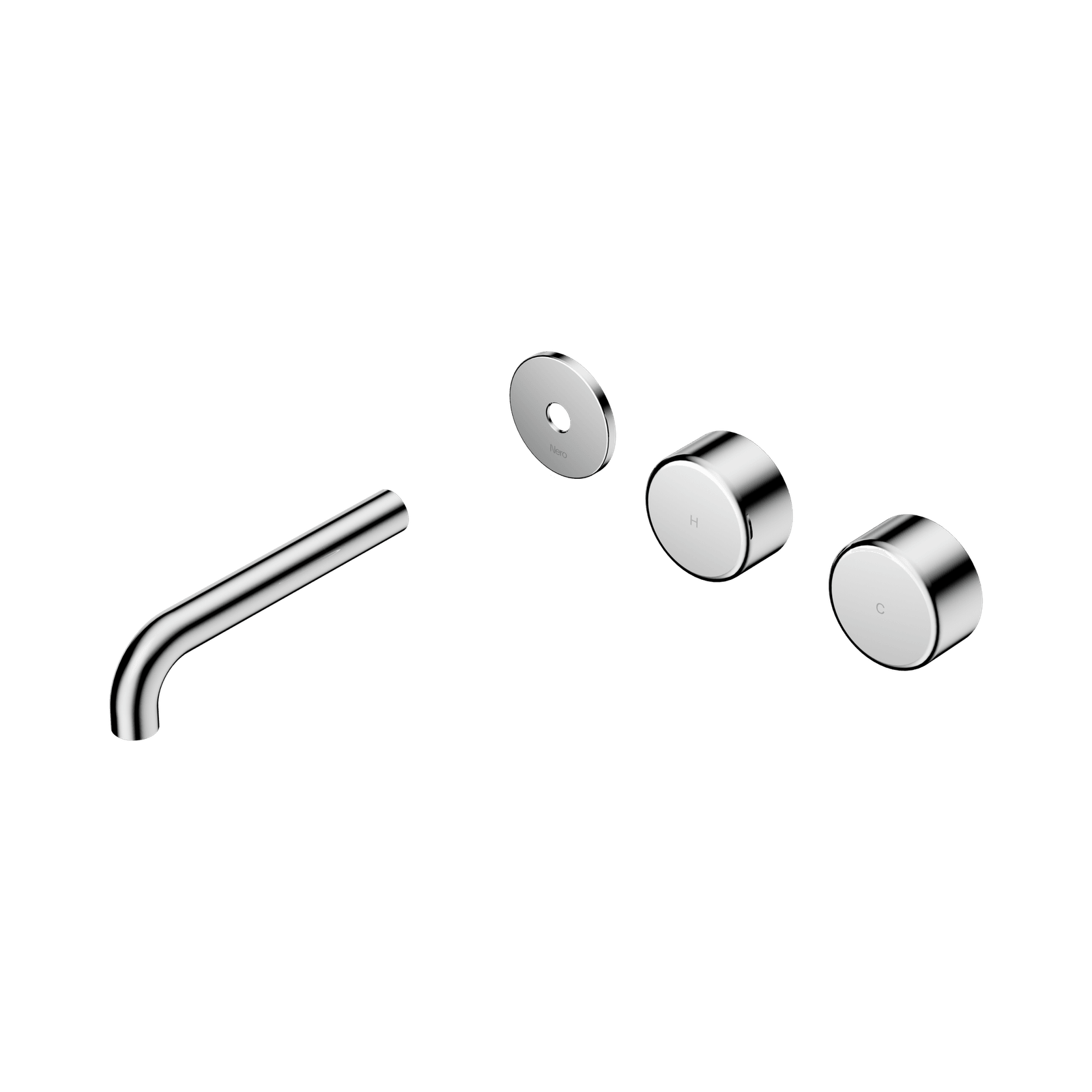 Serenity Wall Basin 160mm Offspout + Metal Handle Chrome gallery detail image