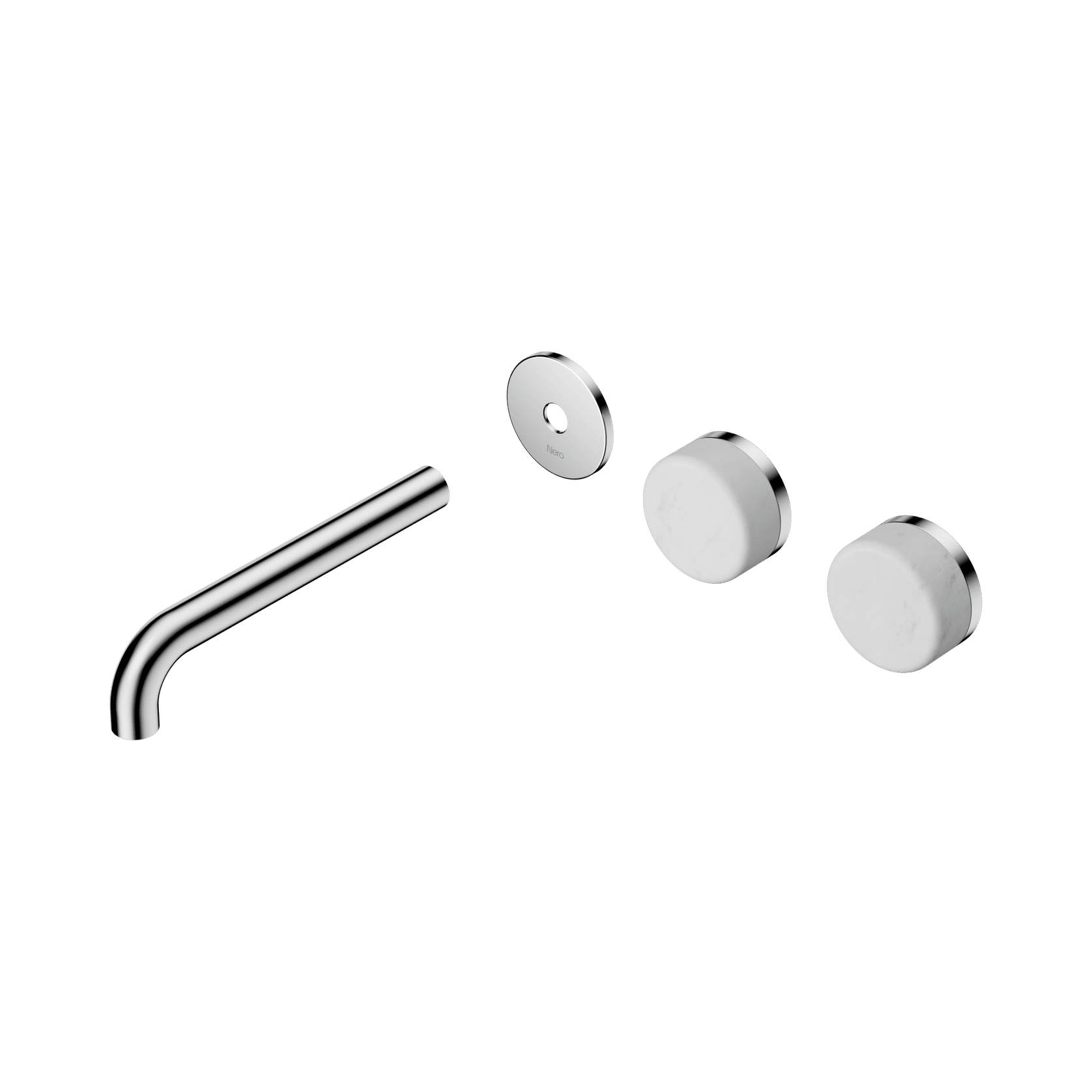 Serenity Wall Basin 185mm Offspout + Carrara Handle Chrome gallery detail image