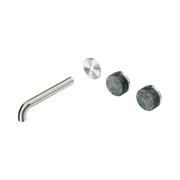 Serenity Wall Basin 185mm Offspout + Verde Alpi Handle Brushed Nickel gallery detail image