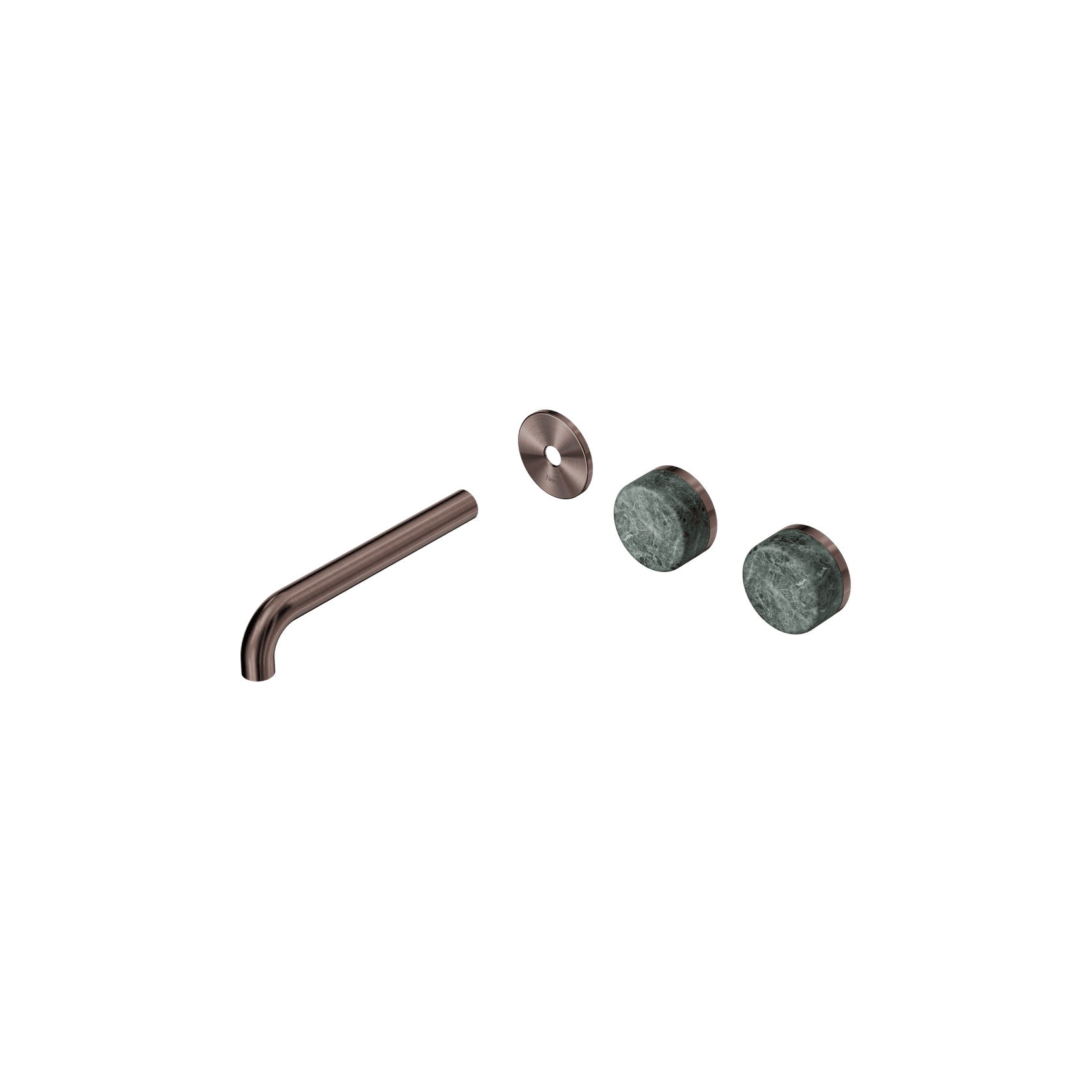 Serenity Wall Basin 185mm Offspout + Verde Alpi Handle Brushed Bronze gallery detail image