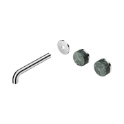 Serenity Wall Basin 185mm Offspout + Verde Alpi Handle Chrome gallery detail image