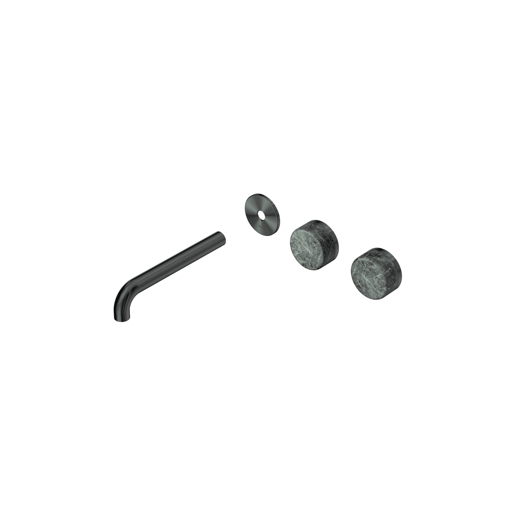 Serenity Wall Basin 185mm Offspout + Verde Alpi Handle Gun Metal gallery detail image