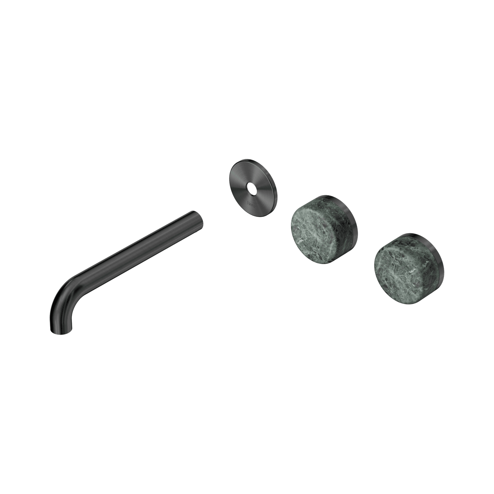 Serenity Wall Basin 185mm Offspout + Verde Alpi Handle Gun Metal gallery detail image