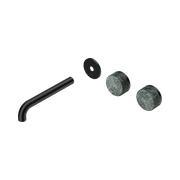 Serenity Wall Basin 185mm Offspout + Verde Alpi Handle Matte Black gallery detail image