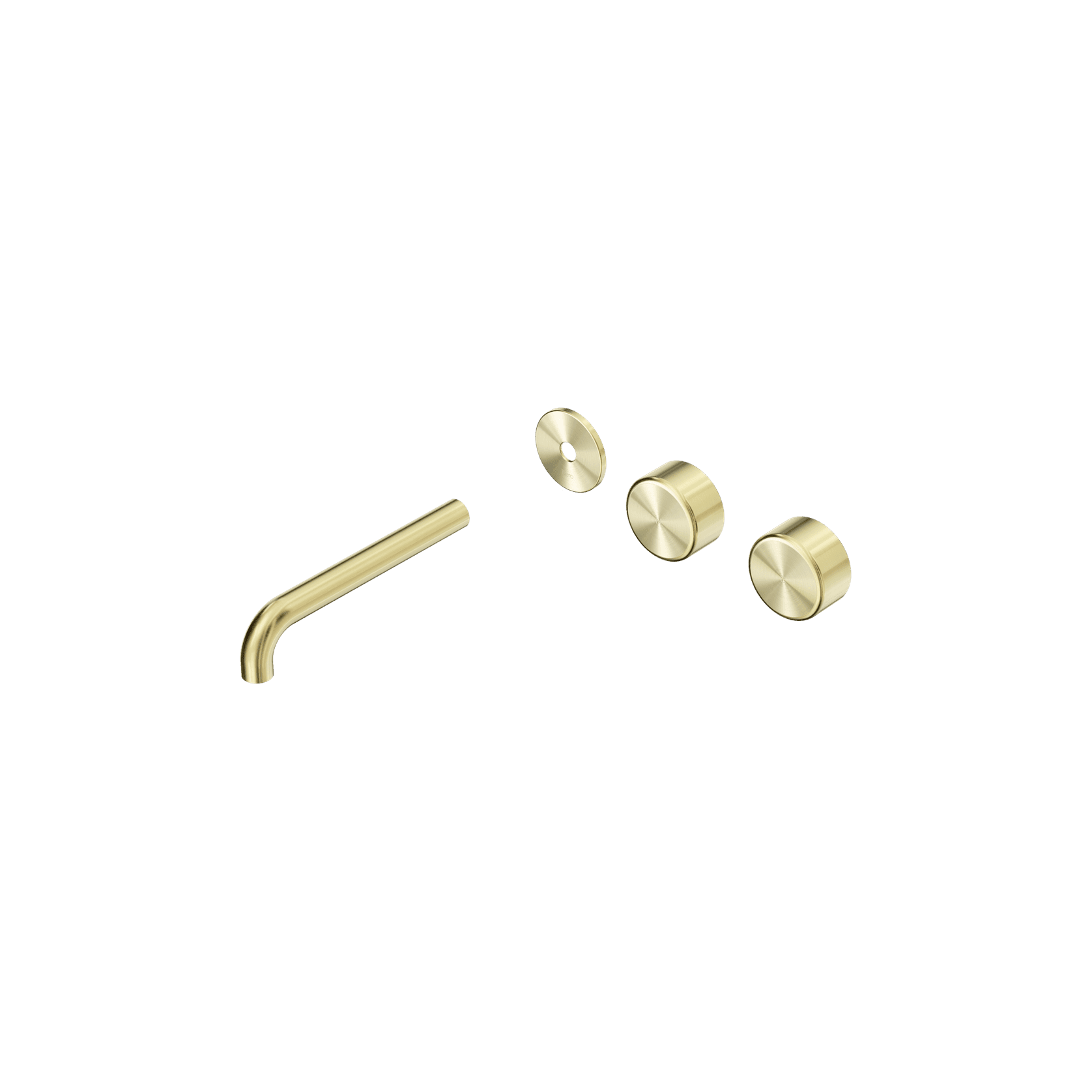 Serenity Wall Basin 185mm Offspout + Metal Handle Brushed Gold gallery detail image