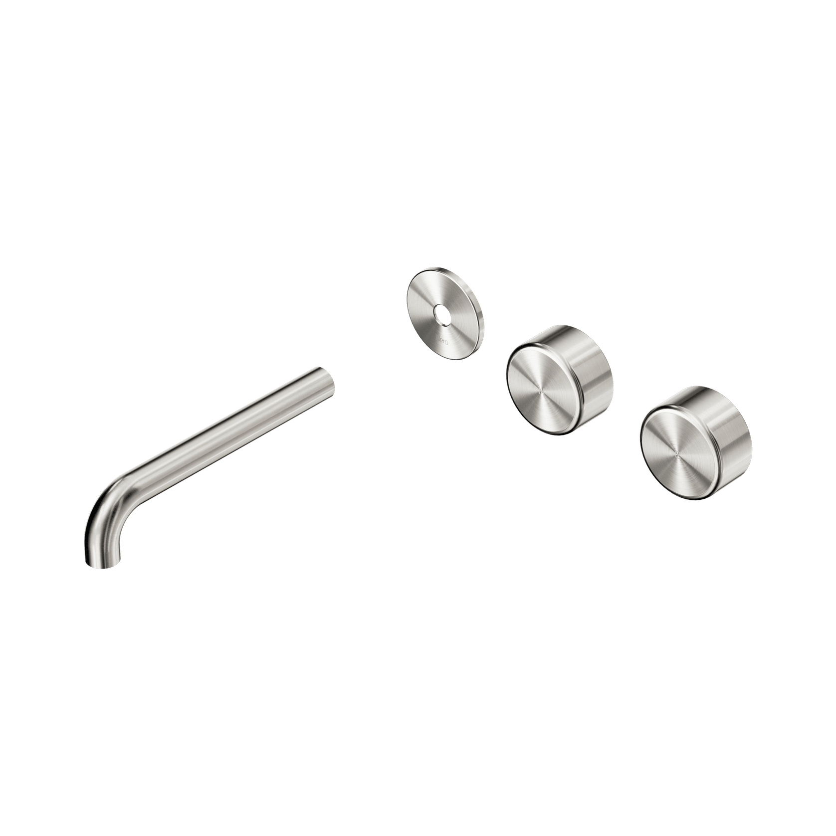 Serenity Wall Basin 185mm Offspout + Metal Handle Brushed Nickel gallery detail image