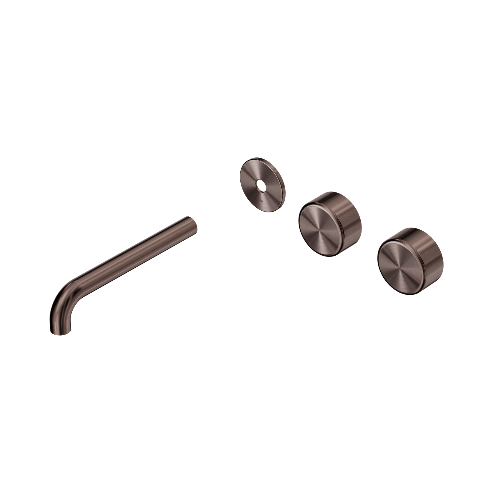 Serenity Wall Basin 185mm Offspout + Metal Handle Brushed Bronze gallery detail image