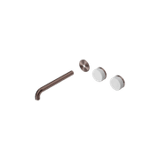 Serenity Wall Basin 220mm Offspout + Carrara Handle Brushed Bronze gallery detail image