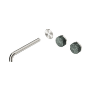 Serenity Wall Basin 220mm Offspout + Verde Alpi Handle Brushed Nickel gallery detail image