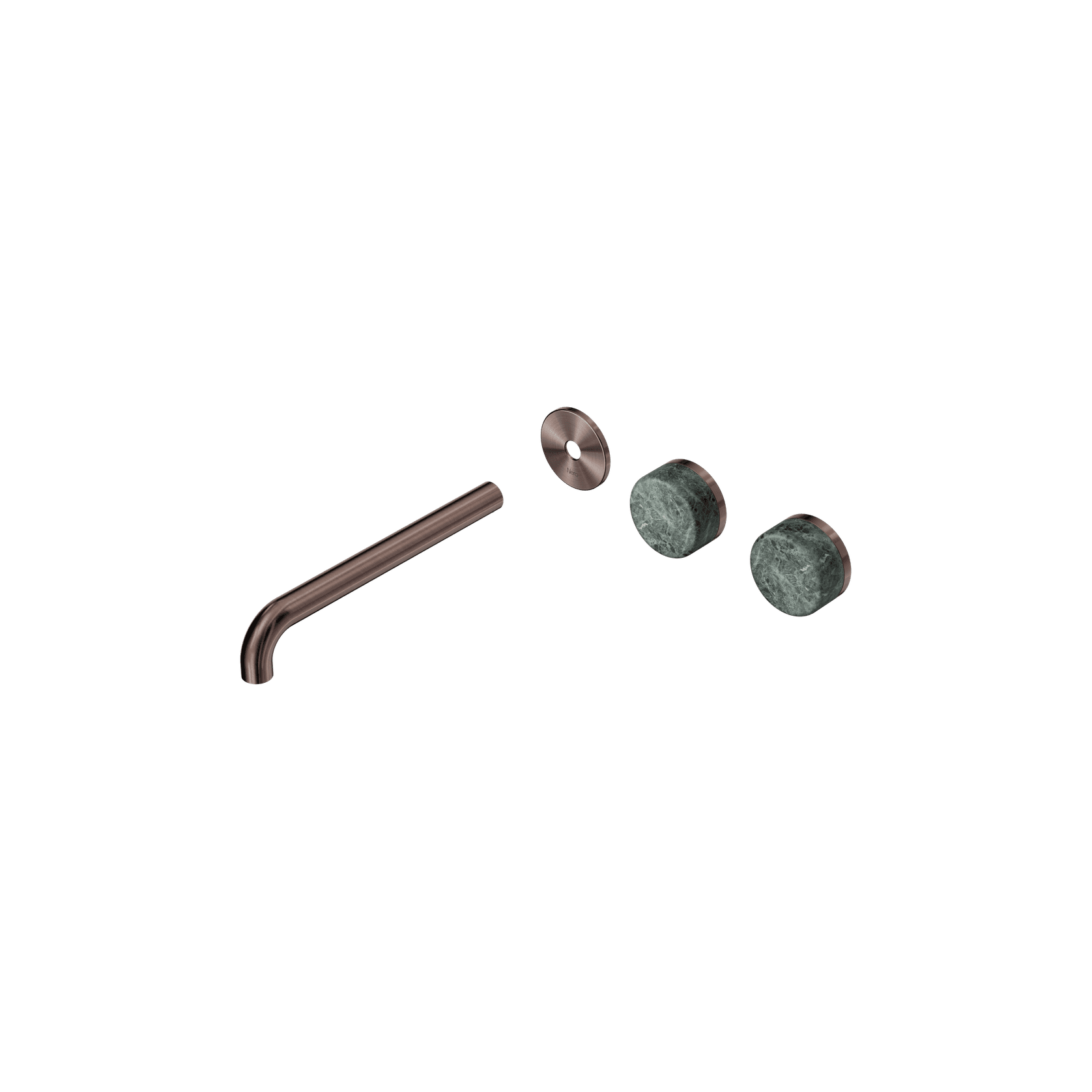 Serenity Wall Basin 220mm Offspout + Verde Alpi Handle Brushed Bronze gallery detail image