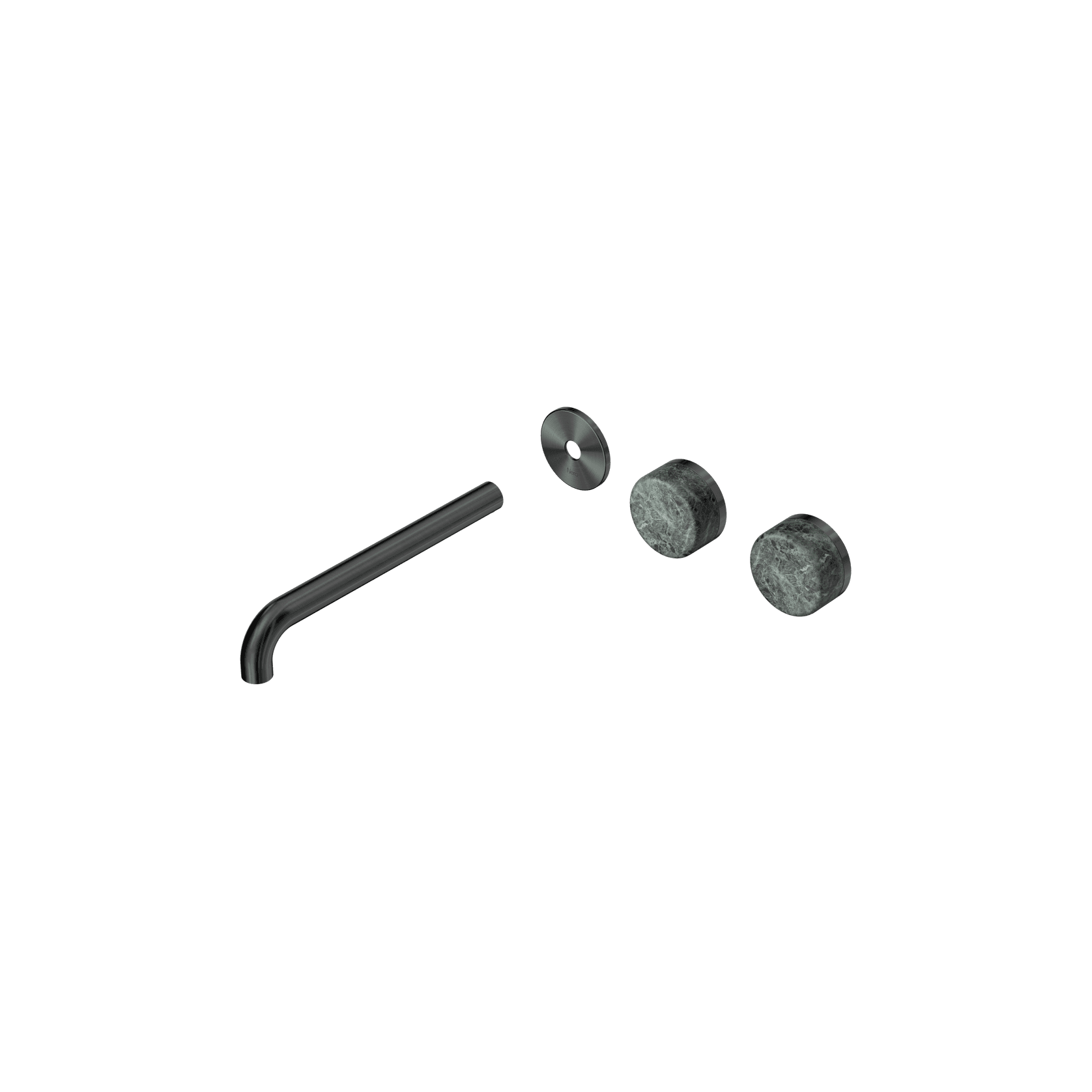 Serenity Wall Basin 220mm Offspout + Verde Alpi Handle Gun Metal gallery detail image