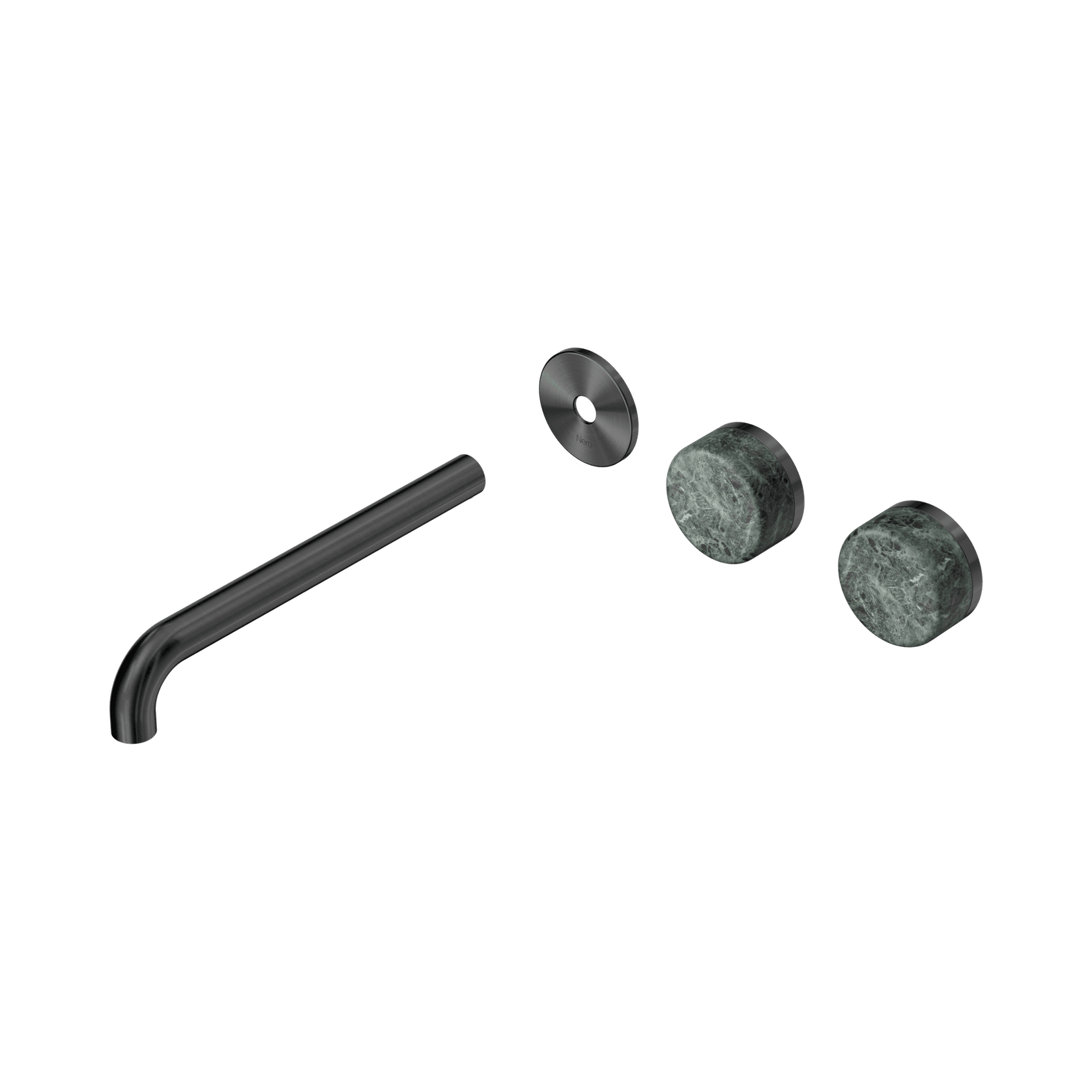 Serenity Wall Basin 220mm Offspout + Verde Alpi Handle Gun Metal gallery detail image