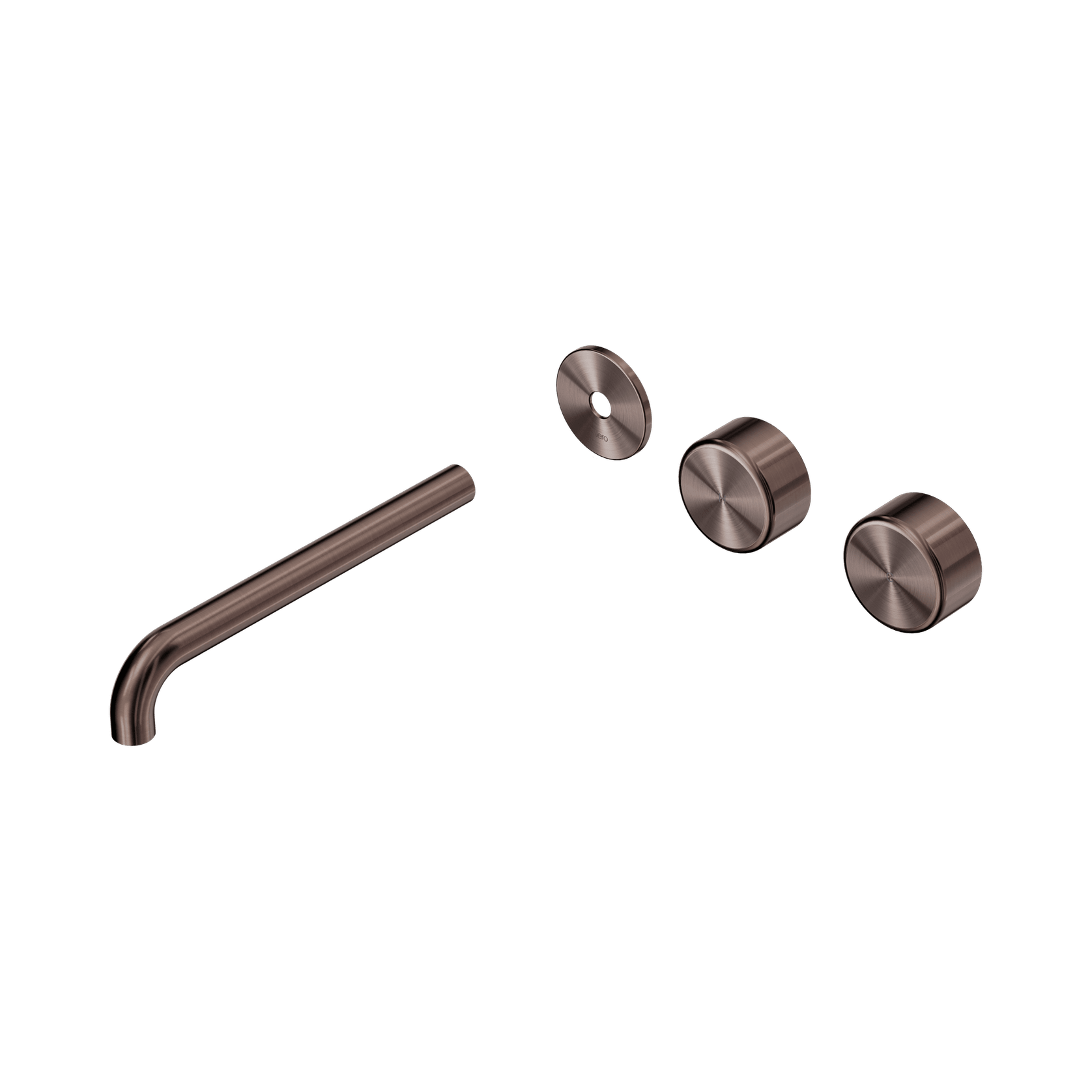 Serenity Wall Basin 220mm Offspout + Metal Handle Brushed Bronze gallery detail image