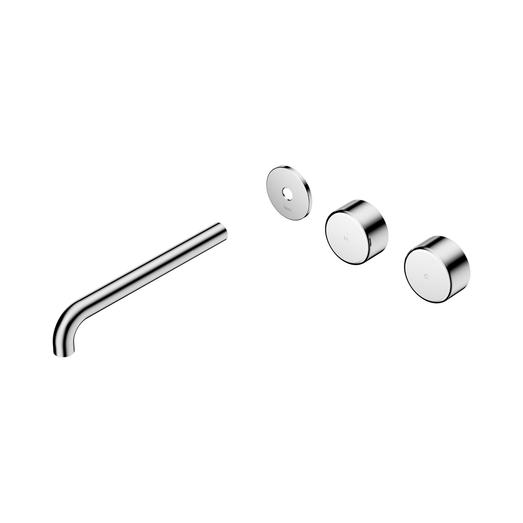 Serenity Wall Basin 220mm Offspout + Metal Handle Chrome gallery detail image