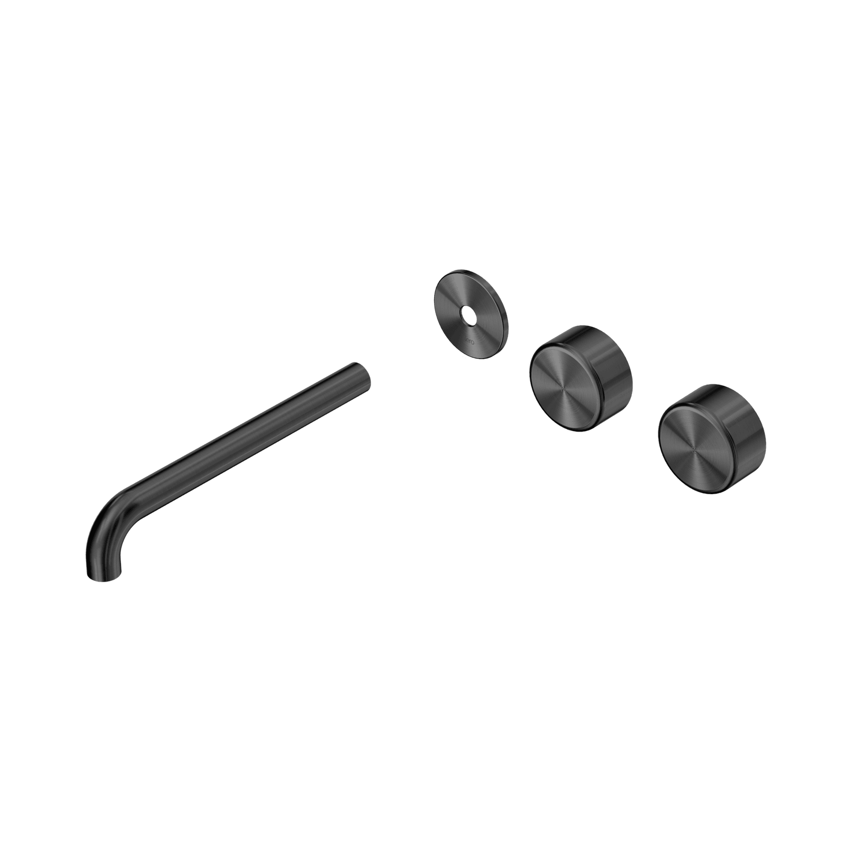 Serenity Wall Basin 220mm Offspout + Metal Handle Gun Metal gallery detail image