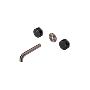 Serenity Wall Basin 160mm Spout + Marquina Black Handle Brushed Bronze gallery detail image