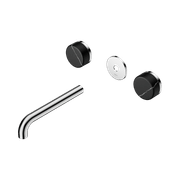 Serenity Wall Basin 185mm Spout + Marquina Black Handle Chrome gallery detail image