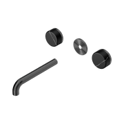 Serenity Wall Basin 185mm Spout + Marquina Black Handle Gun Metal gallery detail image