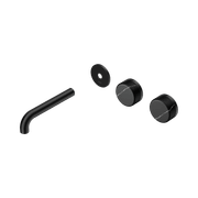 Serenity Wall Basin 160mm Offspout + Marquina Black Handle Matte Black gallery detail image