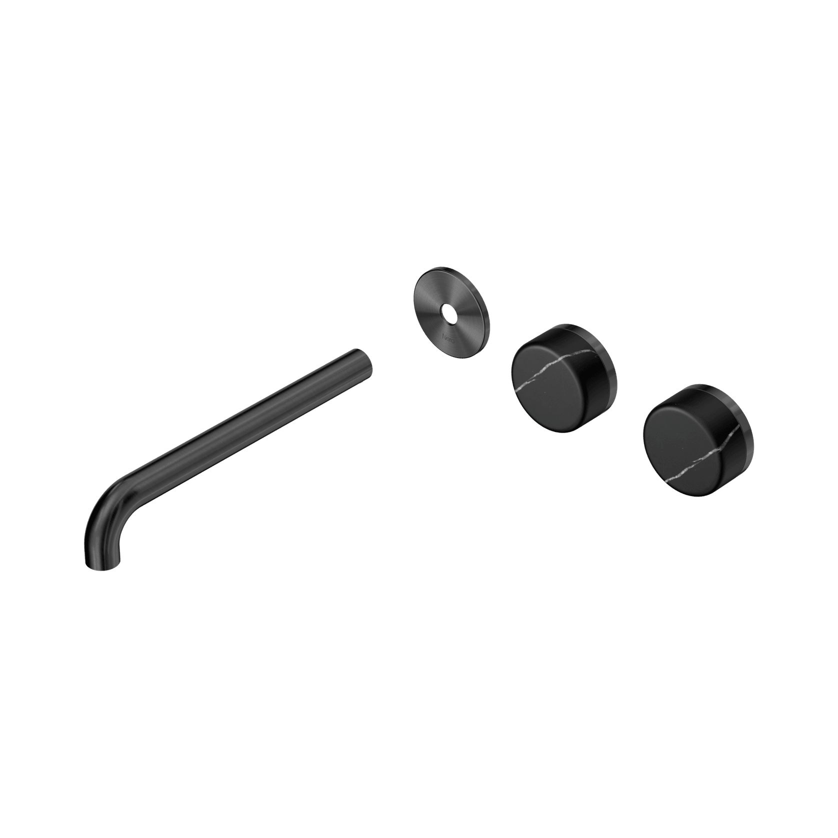 Serenity Wall Basin 220mm Offspout + Marquina Black Handle Gun Metal gallery detail image