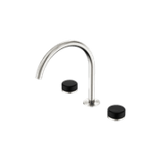 Serenity Bath/Kitchen Set Arc Spout With Marquina Black Handle Brushed Nickel gallery detail image