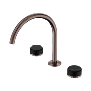 Serenity Bath/Kitchen Set Arc Spout With Marquina Black Handle Brushed Bronze gallery detail image