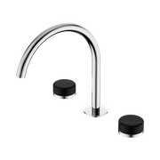 Serenity Bath/Kitchen Set Arc Spout With Marquina Black Handle Chrome gallery detail image