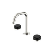Serenity Basin Set Edge Spout With Marquina Black Handle Brushed Nickel gallery detail image