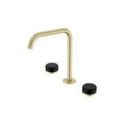 Serenity Bath/Kitchen Set Edge Spout With Marquina Black Handle Brushed Gold gallery detail image