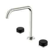 Serenity Bath/Kitchen Set Edge Spout With Marquina Black Handle Brushed Nickel gallery detail image