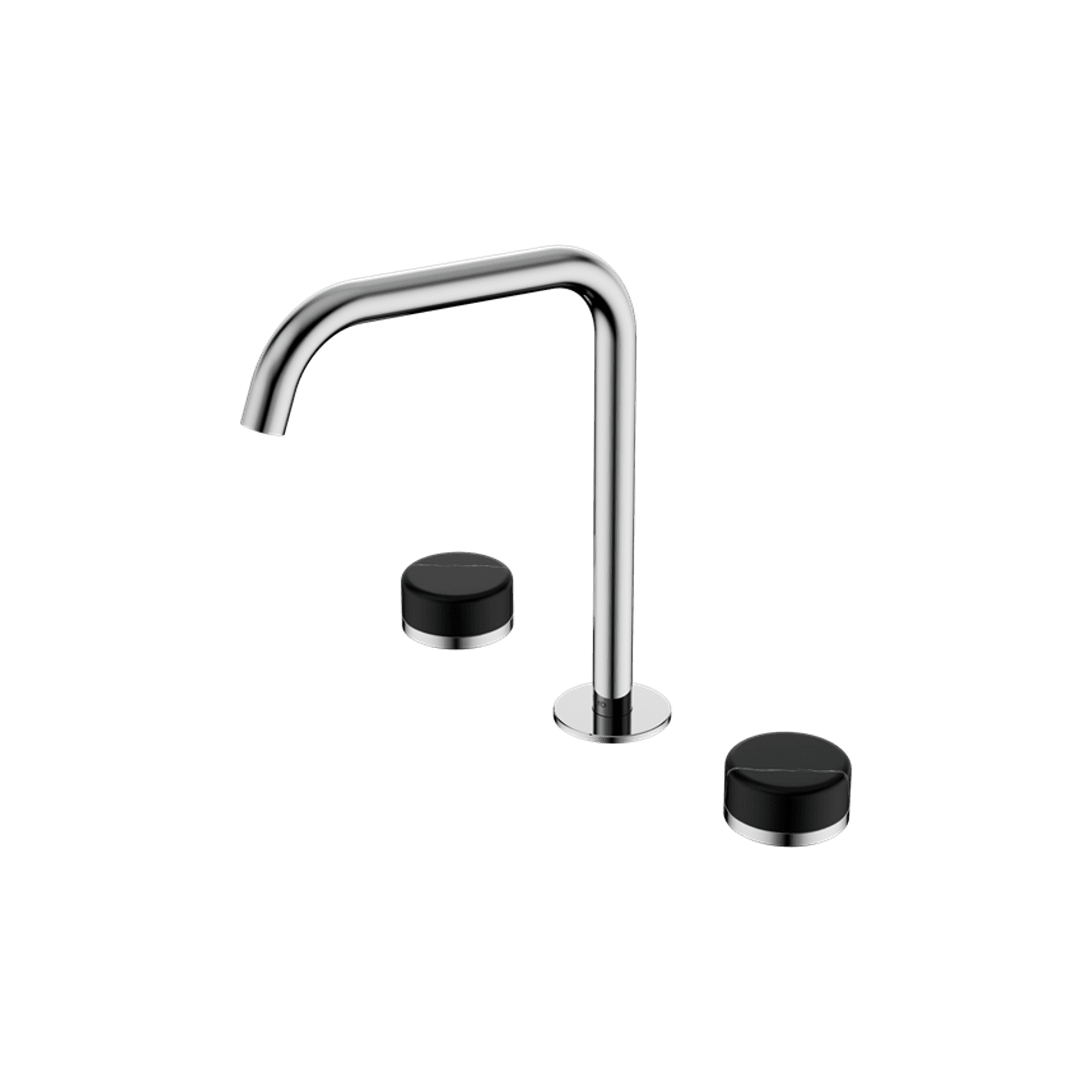 Serenity Bath/Kitchen Set Edge Spout With Marquina Black Handle Chrome gallery detail image