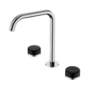 Serenity Bath/Kitchen Set Edge Spout With Marquina Black Handle Chrome gallery detail image