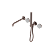 Serenity Shower System Spout Carrara Handle And Slim Shower Brushed Bronze gallery detail image