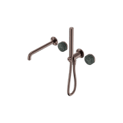 Serenity Shower System Spout Verde Alpi Handle And Slim Shower Brushed Bronze gallery detail image