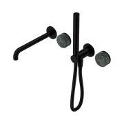 Serenity Shower System Spout Verde Alpi Handle And Slim Shower Matte Black gallery detail image