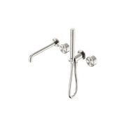 Serenity Shower System Spout Metal Handle And Slim Shower Brushed Nickel gallery detail image