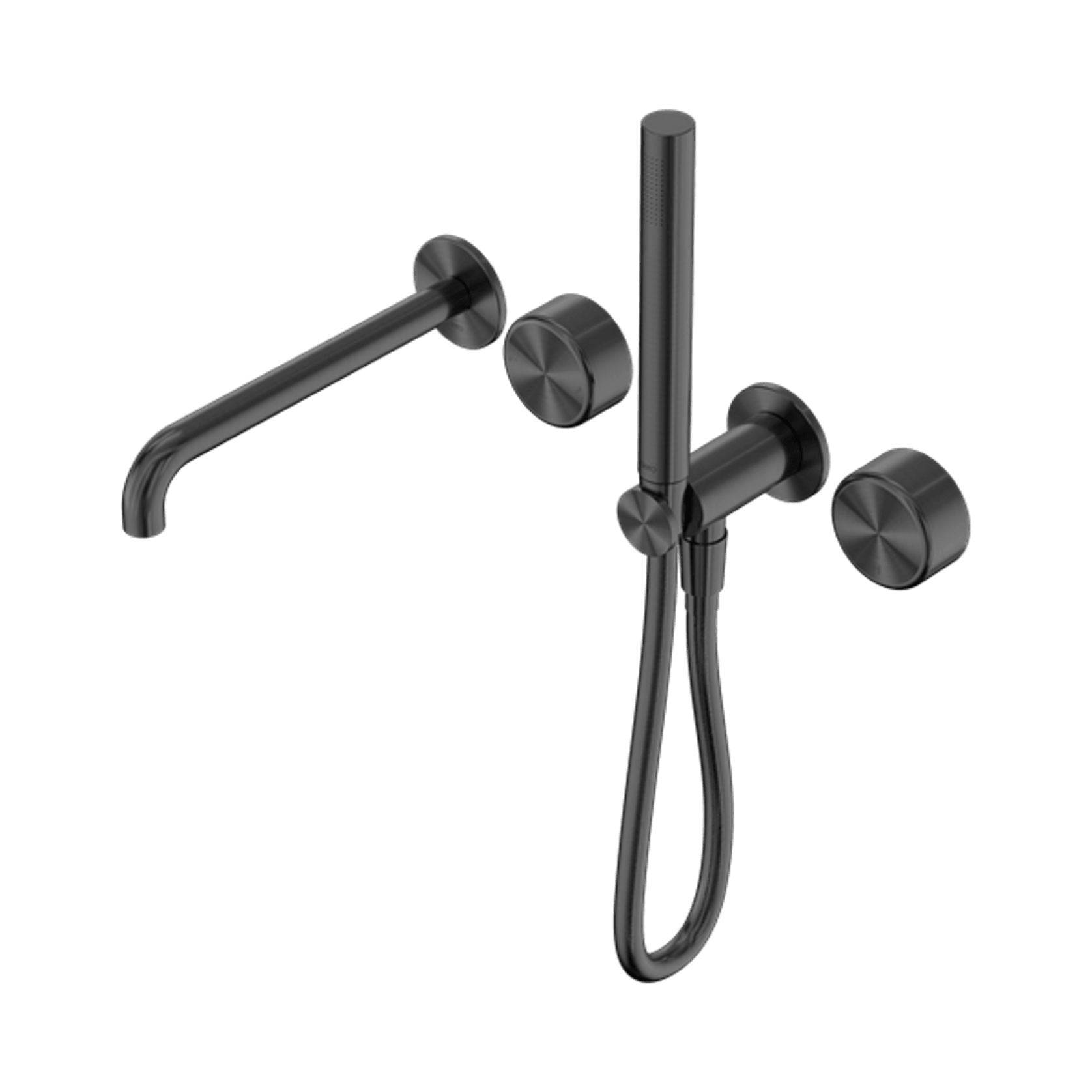 Serenity Shower System Spout Metal Handle And Slim Shower Gun Metal gallery detail image