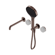 Serenity Shower System Spout Carrara Handle And Serenity Hand Shower Brushed Bronze gallery detail image