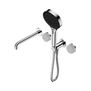 Serenity Shower System Spout Carrara Handle And Serenity Hand Shower Chrome gallery detail image