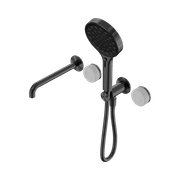 Serenity Shower System Spout Carrara Handle And Serenity Hand Shower Gun Metal gallery detail image