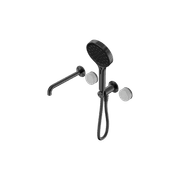 Serenity Shower System Spout Carrara Handle And Serenity Hand Shower Gun Metal gallery detail image