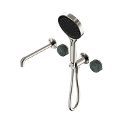 Serenity Shower System Spout Verde Alpi Handle And Serenity Hand Shower Brushed Nickel gallery detail image
