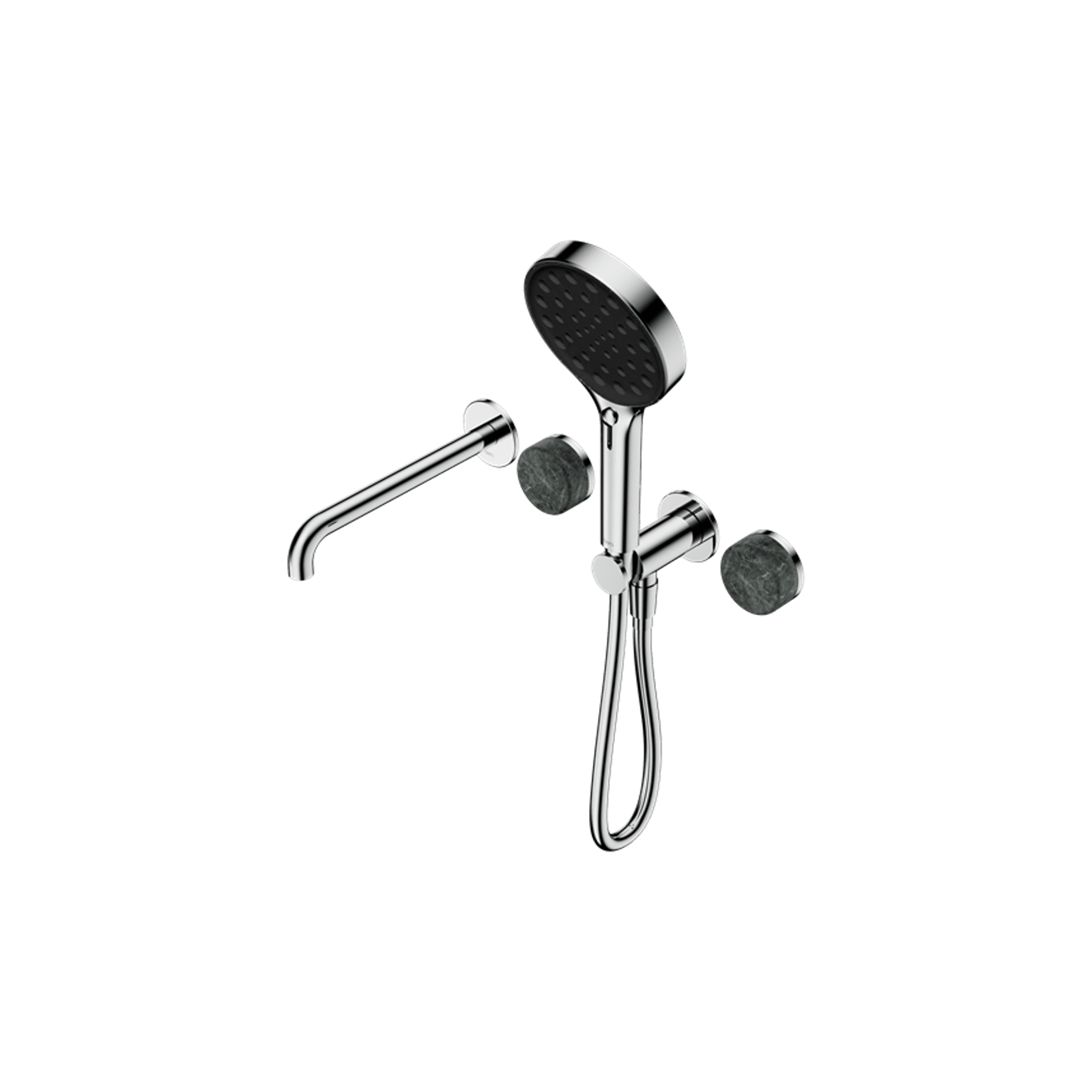 Serenity Shower System Spout Verde Alpi Handle And Serenity Hand Shower Chrome gallery detail image