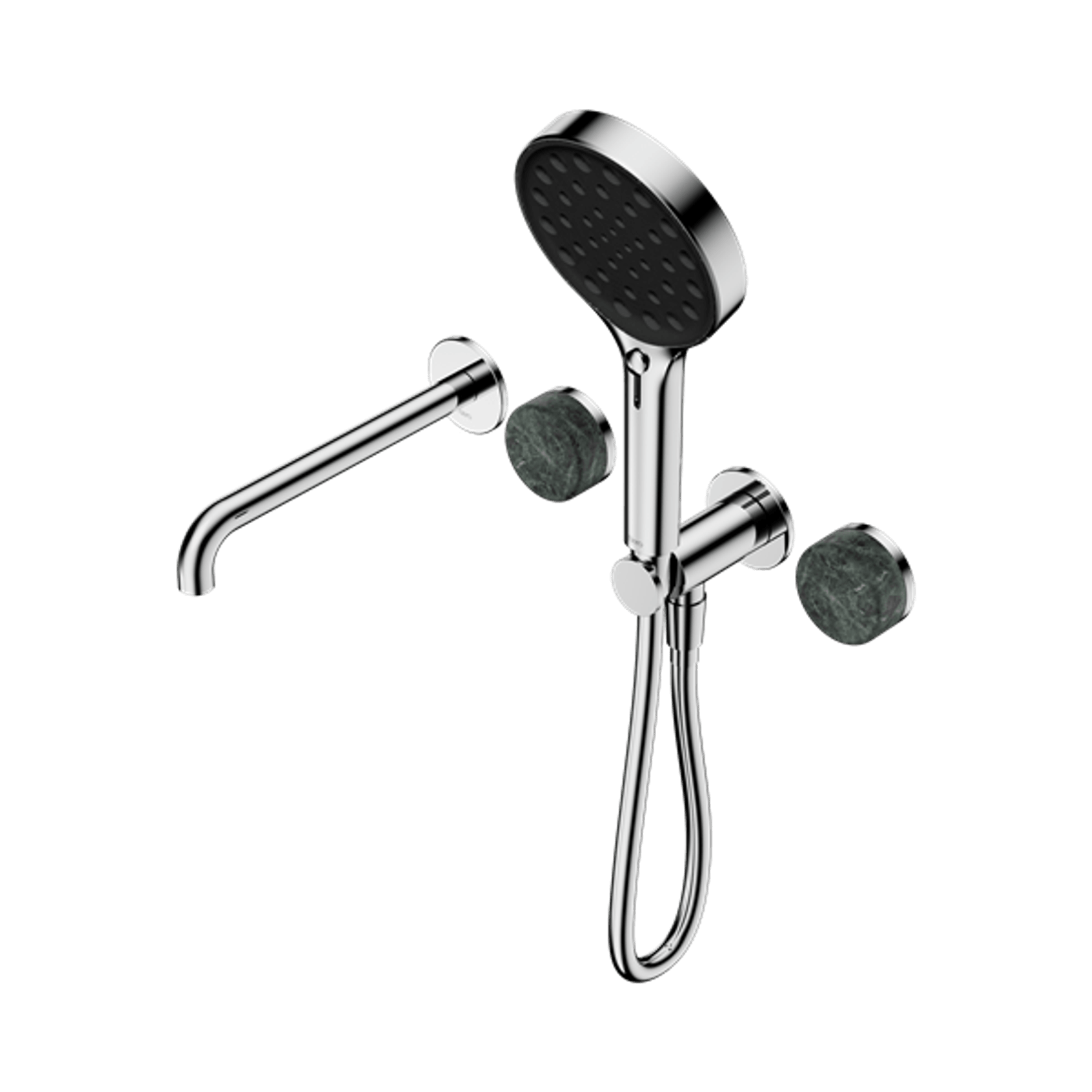 Serenity Shower System Spout Verde Alpi Handle And Serenity Hand Shower Chrome gallery detail image