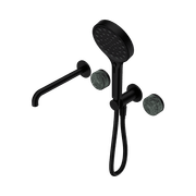 Serenity Shower System Spout Verde Alpi Handle And Serenity Hand Shower Matte Black gallery detail image