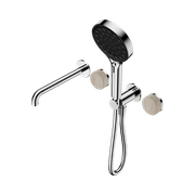 Serenity Shower System Spout Rome Travertine Handle And Serenity Hand Shower Chrome gallery detail image